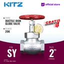 Globe Valve Ductile KITZ Fig. 20 SY , 2" - 50A - 50mm , Drat / Screw