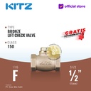 Lift Check Valve KITZ Fig. 150 F , 1/2" - 15A - 15mm , Drat / Screw