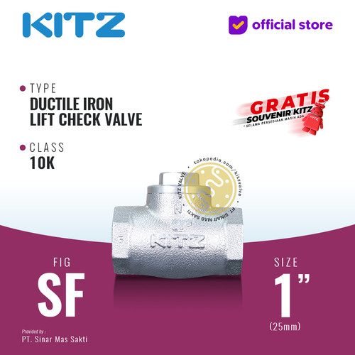 Lift Check Valve Ductile KITZ Fig. 10 SF , 1" - 25mm , Drat / Screw