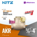 NPT Klep Tabok / Swing Check Valve KITZ Fig. 125 AKR , Drat Kasar / Screw NPT