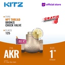 NPT Klep Tabok / Check Valve KITZ Fig. 125 AKR , 1" - 25mm , Drat Kasar