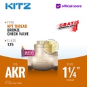NPT Klep Tabok / Check Valve KITZ Fig. 125 AKR , 1 1/4" - 32mm , Drat