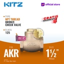 NPT Klep Tabok / Check Valve KITZ Fig. 125 AKR , 1 1/2" - 40mm , Drat