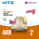 NPT Klep Tabok / Check Valve KITZ Fig. 125 AKR , 2" - 50mm , Drat Kasar
