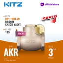 NPT Klep Tabok / Check Valve KITZ Fig. 125 AKR , 3" - 80mm , Drat Kasar
