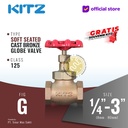 Globe Valve Soft Seat Bronze KITZ Fig. 125 G , Drat / Screw