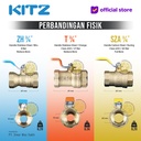 KITZ Ball Valve 8 bar , Gagang Biru , Fig. ZH , Drat Screw