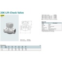 Lift Check Valve Ductile KITZ Fig. 20 SN , Drat / Screw
