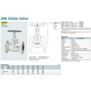 Globe Valve Ductile KITZ Fig. 20 SYB , 3/4" - 20A - 20mm , Flange 20K