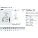 Globe Valve Ductile KITZ Fig. 20 SYB , 1" - 25A - 25mm , Flange 20K