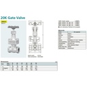 Gate Valve Ductile KITZ Fig. 20 SLS , 1"- 25A - 25mm , Drat / Screw