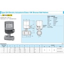 Electric / Motorized Ball Valve Bronze KITZ Fig. EA-TE , 3/4" - 20A - 20mm , Drat / Screw