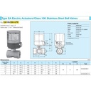Electric / Motorized Ball Valve Stainless SUS316 KITZ Fig. EA-UTE , 3/8" - 10A - 10mm , Drat / Screw