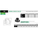 Klep Tabok / Check Valve SUS304 KITZ Fig. UO, 2" - 50mm , Drat / Screw