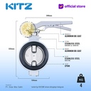 Butterfly Valve Alum , KITZ Fig. 10XJSME , 5" - 125mm , LEVER - SHORT