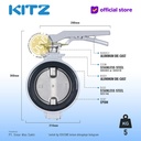 Butterfly Valve Alum , KITZ Fig. 10XJSME , 6" - 150mm , LEVER - SHORT