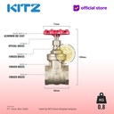 NPT Gate Valve Brass KITZ Fig. 125 AKFS , 1 1/4" - 32A - 32mm , Screw