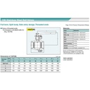 Ball Valve Full Bore SUS KITZ Fig. 10 UT , 2" - 50mm, Drat / Screw