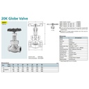 Globe Valve Ductile KITZ Fig. 20 SY , 2" - 50A - 50mm , Drat / Screw