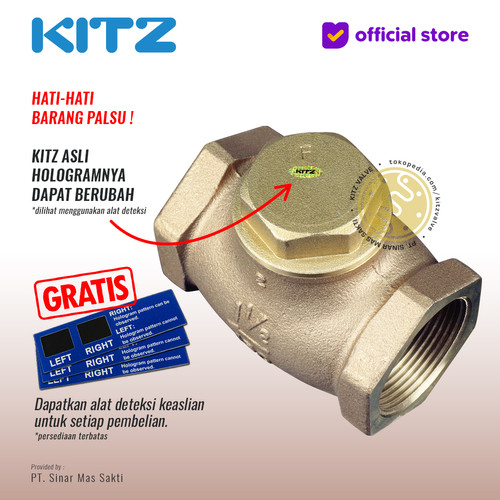 Lift Check Valve KITZ Fig. 150 F , 1/2" - 15A - 15mm , Drat / Screw