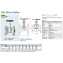 Globe Valve Ductile KITZ Fig. 10 SJBF, 3" - 80A - 80mm , Flange 10K