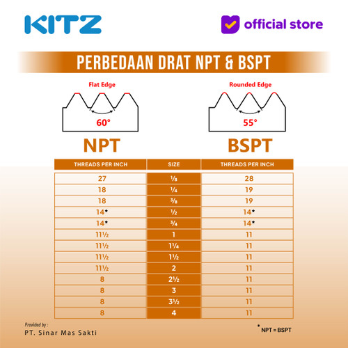 NPT Klep Tabok / Check Valve KITZ Fig. 125 AKR , 3/4" - 20mm , Drat