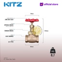 Globe Valve Soft Seat KITZ Fig. 125 G , 3/4"  - 20mm , Drat / Screw