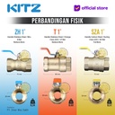 KITZ Ball Valve 8 bar , Gagang Biru , Fig. ZH , Drat Screw