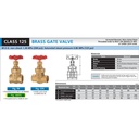 NPT Gate Valve Brass KITZ Fig. 125 AKFS , 3/8" - 10A - 10mm , Screw