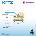 KITZ Ball Valve 8 bar , Gagang Biru , Fig. ZH , 3/4" - 20A - 20mm , Drat Screw