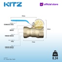 KITZ Ball Valve 8 bar , Gagang Biru , Fig. ZH , 1" - 25A - 25mm , Drat Screw