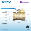 KITZ Ball Valve 8 bar , Gagang Biru , Fig. ZH , 2" - 50A - 50mm , Drat Screw