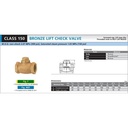 Lift Check Valve KITZ Fig. 150 F , 1/2" - 15A - 15mm , Drat / Screw