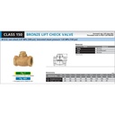Lift Check Valve KITZ Fig. 150 F , 1" - 25A - 25mm , Drat / Screw