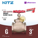 Globe Valve Soft Seat KITZ Fig. 125 G , 3" - 80A - 80mm , Drat / Screw
