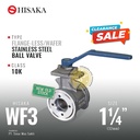 Ball Valve Flange-Less / Wafer , HISAKA Fig. WF3 , 1 1/4" - 32A - 32mm