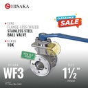 Ball Valve Flange-Less / Wafer , HISAKA Fig. WF3 , 1 1/2" - 40A - 40mm