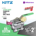 Ball Valve 3-Piece SUS316 KITZ Fig. 1000 AK/U3TZM , Drat / Screw