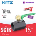Ball Valve Carbon Steel KITZ Fig. 600 SCTK, 1 1/2" - 40A - 40mm , Drat