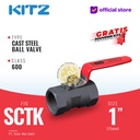 Ball Valve Carbon Steel KITZ Fig. 600 SCTK , 1" - 25A - 25mm , Drat