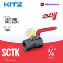 Ball Valve Carbon Steel KITZ Fig. 600 SCTK , 3/4" - 20A - 20mm , Drat
