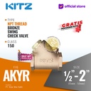 NPT Klep Tabok / Swing Check Valve KITZ Fig. AK150YR , Drat / Screw