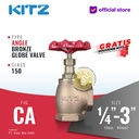 Angle Globe Valve Bronze KITZ Fig. 150 CA , Drat / Screw