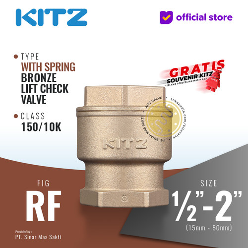Tusen Klep / Vertical Check Valve with Spring / Per, KITZ Fig. 150 RF