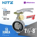 Butterfly Valve Aluminum KITZ Fig. 10XJMEA - LEVER - Flange