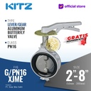 Butterfly Valve Aluminum KITZ Fig. PN16XJME - LEVER / GEAR - Flange