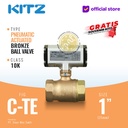 Pneumatic Ball Valve Bronze KITZ Fig. C-TE , 1" - 25mm , Drat / Screw