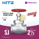 Globe Valve Ductile KITZ Fig. 10 SJ , 2 1/2" - 65mm , Drat / Screw
