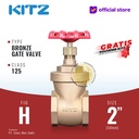 KITZ Bronze Gate Valve Fig. 125 H , 2" - 50A - 50mm , Drat / Screw
