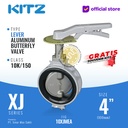 KITZ Aluminum Butterfly Valve Fig. 10XJMEA , 4" - 100A - 100mm , LEVER